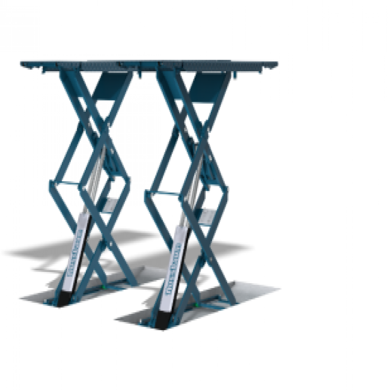 Cầu nâng cắt kéo nâng bụng 4 tấn, lắp chìm ( 3 pha, màu xanh)