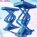 Cầu nâng cắt kéo nâng bụng 3.3 Tấn, Lắp chìm, Có tay nâng xe SUV (3 Pha, màu đỏ)